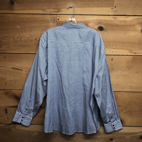 NWT Robert Graham Houndstooth Geometric Long Sleeve Button Down Shirt Mens 4XL - Picture 7 of 10